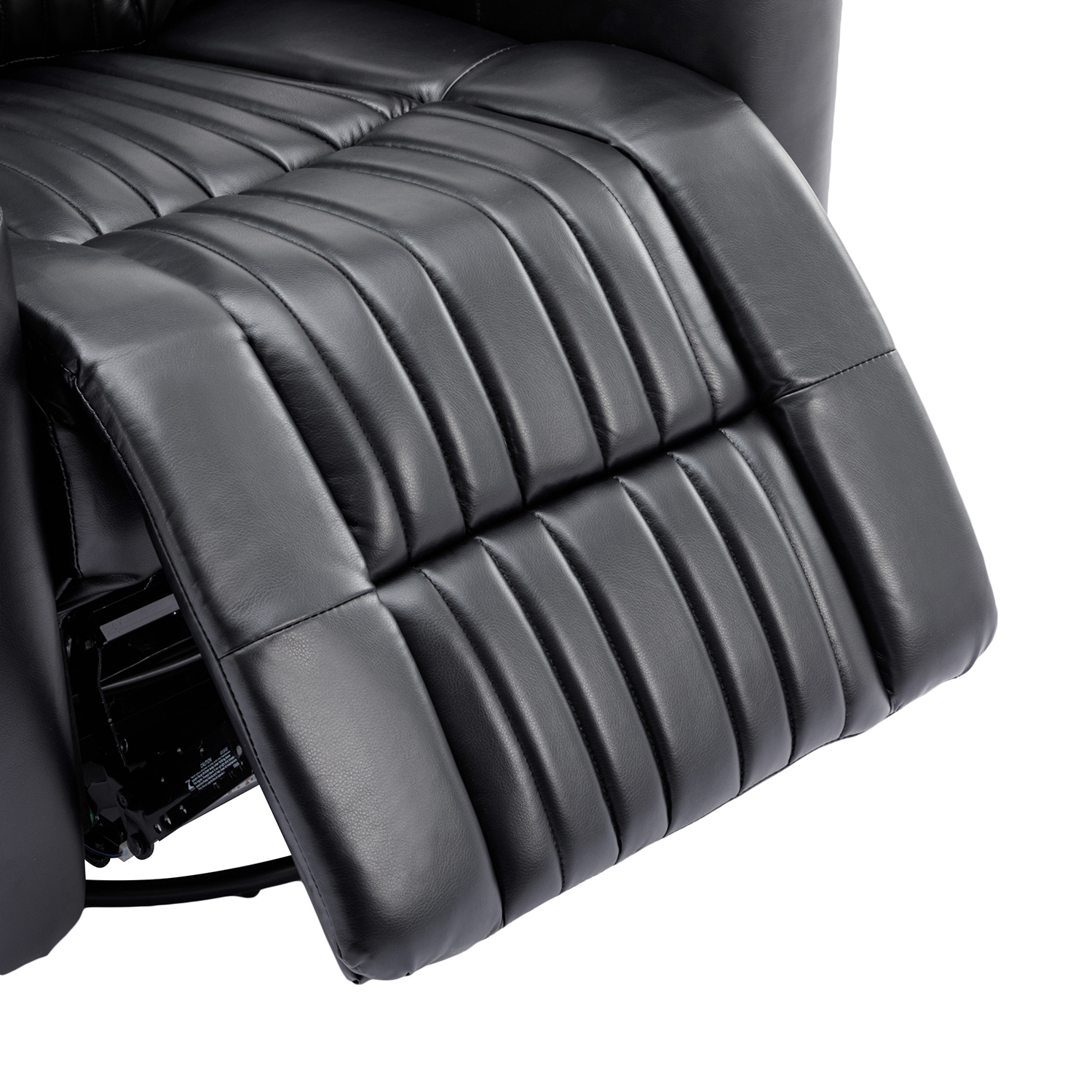 Kadyn 270° Power Swivel Rocker Recliner, PU Leather Recliner Chair with LED Light Strip, Cup Holder and 360° Swivel Tray Table, Modern Power Swivel Recliner with Cell Phone Holder, Black Kadyn 270° Power Swivel Rocker Recliner, PU Leather Recliner Chair with LED Light Strip, Cup Holder and 360° Swivel Tray Table, Modern Power Swivel Recliner with Cell Phone Holder, Black