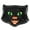 BLACK CAT, variant on Tabletop Scardy Cat Candy Plate Ceramic Halloween Party Dish 37236 Skull