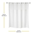 thumbnail image 4 of Whitmor No Hook Plainweave Shower Curtain with Window & Snap-in Liner, 71" x 74", 4 of 5