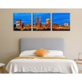 thumbnail image 5 of Cleveland Skyline City Wall Art - Ohio City Night Scene Pictures Canvas Prints American Panoramic Cityscape Posters for Living Room Bedroom Office Wall Decor Framed 16"x16"x3, 5 of 6