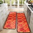 thumbnail image 4 of Kitchen Rugs Sets Of 2,Red Yellow Checkered Pattern Anti Fatigue Kitchen Mat Rugs Non Slip Washable,Decorative Kitchen Floor Mats for Kitchen,Sink,Laundry,17"x47"+17"x47", 4 of 5