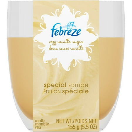 Febreze Candle Cozy Vanilla & Sugar Air Freshener, 5.5 oz