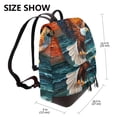 thumbnail image 2 of Balery Textured Bald Eagle Mochila de Cuero para Mujeres, Gran Capacidad, Bolsa de Viaje Multifuncional, Mochila de Cuero y Bolsa de Hombro para Mujeres, 2 of 4
