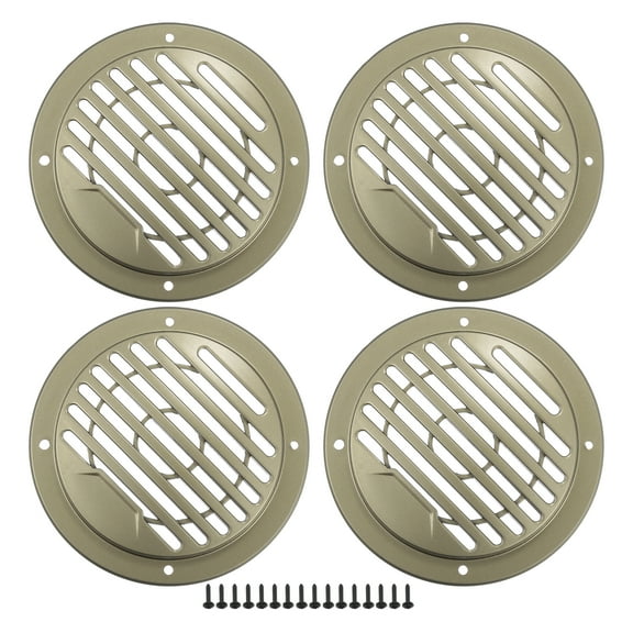 Unique Bargains 4 Pcs 3" Car Speaker Grills Cover Round 3 Inch Audio Subwoofer Protector with Mounting Screws ABS Khaki