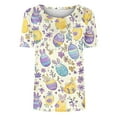 thumbnail image 4 of VBTAPA Short Sleeve Tops for Women 2025 Easter Christian T-shirts Jesus Cross Print Graphic Tees Novelty Holiday Blouse Sales of Today Multicolor XXL, 4 of 6
