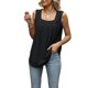 thumbnail image 1 of Camisetas Sin Mangas Cuello cuadrado Tops de verano Moda sin mangas para mujer Ajuste relajado (Negro S) Ygjytge para Mujer Negro T M, 1 of 8