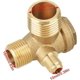 thumbnail image 2 of 2 Pcs 3 Way Check Valve External Thread (201610 Mm) 3-way Brass Pressure Relief Valve Compressor Compressor For Male Valve, 2 of 5