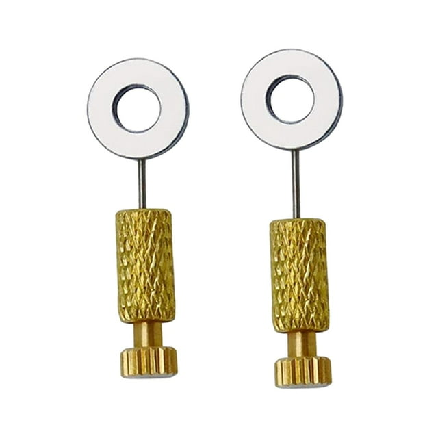 Abbracc 2Pcs DIY Leather Located Needles Durable Brass Practical Leather Stitching Tools 0 to 6mm