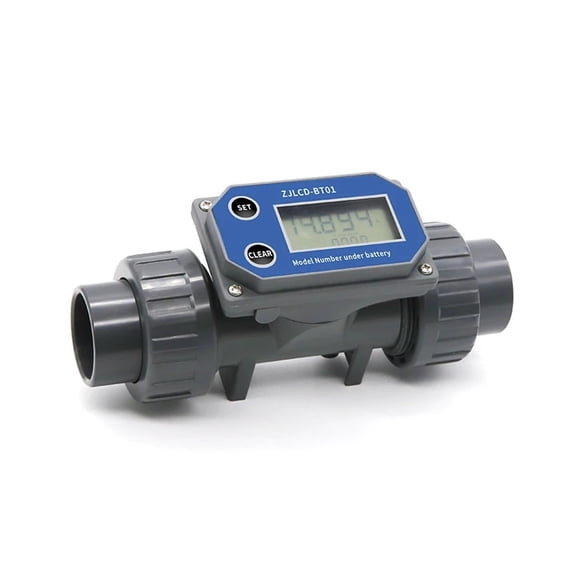 DN25-80 Flow Meter Electronic LCD Digital Display Flowmeter ZJLCD-BT01 PVC Pipe Liquid Water For Farm/Garden Irrigation ,Durable Build