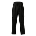thumbnail image 5 of Dresfit Cargo Sweatpants Men Big and Tall Elastic Waist Baggy Pants 2026 Casual Relaxed Fit Uncuffed Outdoor Trousers Open Bottom Hiking Sweat Pants Black 3XL, 5 of 7