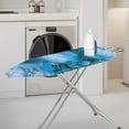 thumbnail image 2 of Kuiaobaty Ironing Board Cover Table Top Home Decoration Non Stick Scorch and Stain Resistant Iron Dust Cover Standard Size 15 x 54 Inch Home Decor, Marble Texture Blue Pattern, 2 of 5