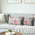 thumbnail image 5 of Boho Throw Pillow Covers 12x20 inch Set of 2 Monaco Rug Persian Carpet Double Sided Pattern Cotton Soft Pillow Case Cushion Cover Pillowcase for Couch Sofa Bed Decorative (Rose Red), 5 of 6