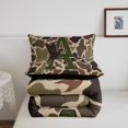 thumbnail image 5 of meiyoeat Camouflage Duck Monogram A Full Size Comforter Sets For Boys,Hunting Themed Initial Bedding Comforter Set,Black Reversible,3 Pieces,1 Comforter and 2 Pillowcases, 5 of 7