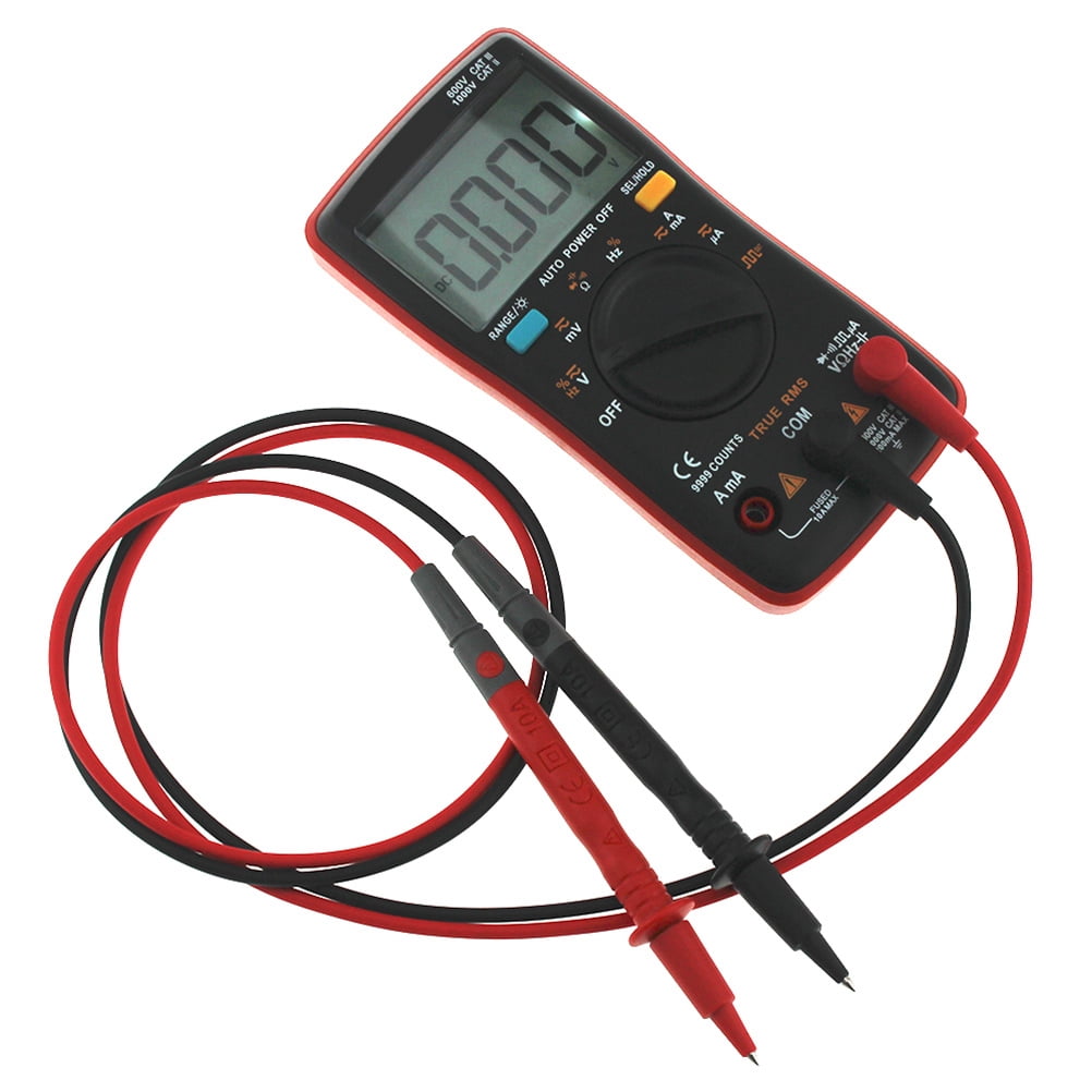 Raindrops Handheld Digital Multimeter with LCD Screen for Accurate Voltage, Current, Resistance and Continuity Testing Tool