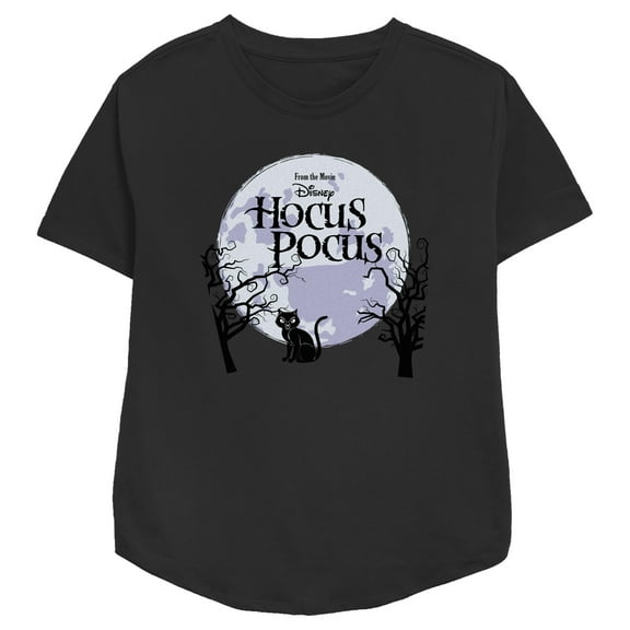 Women's Hocus Pocus Binx Logo Graphic Tee Black Small