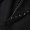 thumbnail image 4 of LEKWK Black Suits for Men Cropped Double Breasted 2 Piece Suit Slim Fit Blazer and Trousers Set Buttons Formal Business Tuxedo Jackets Party Wedding Evening Outfits, 4 of 5