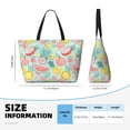 thumbnail image 2 of Yiaed Bright Peach Print Large Capacity Beach Travel Bag - Waterproof Zipper Vacation Tote for Sandproof Storage, and Camping, 2 of 5
