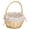 Floral, variant on Small Willow Basket with Blue Gingham Liner, Handwoven Wicker Picnic Basket for Kids, Cute Easter Egg Hunt Basket with Handle, Blue Checkered