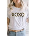 thumbnail image 2 of Metallic Gold Leopard Print XOXO Graphic Tee T-Shirt, 2 of 7