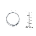 thumbnail image 4 of SZUL Women's 1 Carat TW Diamond Circle Journey Pendant in 10K White Gold (J-K-L Color, I2-I3 Clarity), 4 of 6