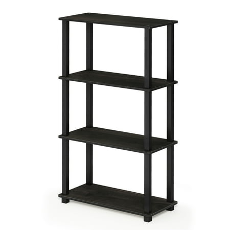 Furinno Turn-S-Tube 23.6â€ W x 11.4 D x 43.25 H 4-Shelf Decorative Shelves, Black