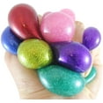 thumbnail image 3 of 6 Balls Total - 2 Packs of 3 - Small 1.5" Metallic Glitter with Thick Gel Mold-able Stress Ball - Ceiling Sticky Glob Balls - Squishy Gooey Shape-able Squish Sensory Squeeze Balls, 3 of 8