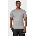 thumbnail image 2 of 32 DEGREES Mens Cool Solid Crew Neck Tee Shirt, Dark Grey Heather, Size Small, 2 of 2