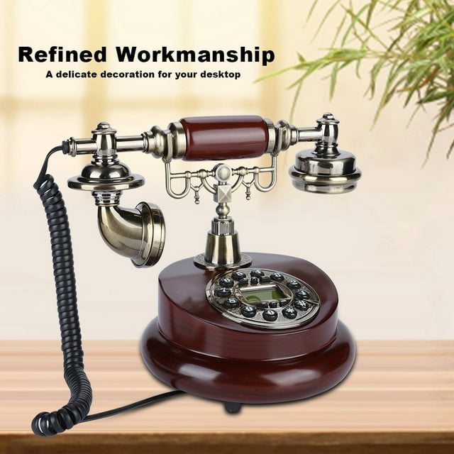 Filfeel Corded Telephone, Antique Line Powered Wired Telephone, With Anti-slip Mat For Home Office Table Desk
