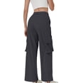 thumbnail image 2 of TaTaai Women High Waist Solid Corduroy Trousers Multi-Pocket Elastic Waist Casual Sports Wear Gift, 2 of 4