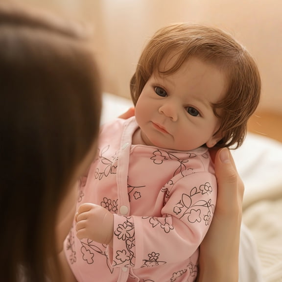 Adorable 16 Inch Reborn Baby Doll, Soft Cloth Body Newborn Doll, Perfect Gift for Kids Ages 3 