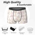 thumbnail image 2 of Men's Boxer Briefs, white Garlic Soft Comfy Mens Underwear Boxer Briefs Breathable With Widen Waist, 2 of 7