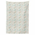 thumbnail image 2 of Botanical Tablecloth, Soft Toned Meadow Blooms and Herbs Composition Season Flourish Yard, Rectangle Satin Table Cover for Dining Room and Kitchen, 52" X 70", Seafoam Coral Pale Brown, by Ambesonne, 2 of 2