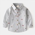 thumbnail image 4 of WXFAZCVU Boys Button Down Shirt Baby Fall Clothes Graphic T Shirts Versatile Daily Wear Size 2-3 Years, 4 of 4