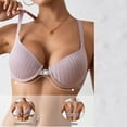 thumbnail image 6 of Pxxlle Bras for Women Underwire Push Up Bras Beauty Back Bralette Front Cosure Lace Everyday Bralette Breathable Full Coverage Bralettes Purple L, 6 of 10
