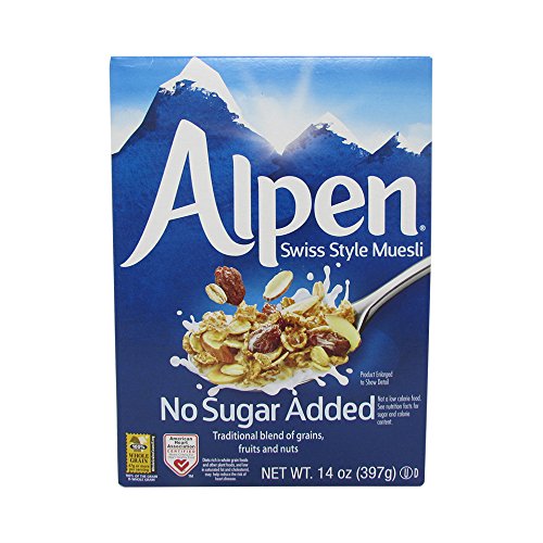 Alpen Muesli Cereal, No Sugar Added, 14 Ounce (Pack of 6)