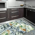 thumbnail image 6 of Ottomanson Machine Washable 100 Dollar Bill Non-Slip Rubberback 3x5 Money Rug, 3'3" x 5', Multicolor, 6 of 8