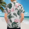 thumbnail image 6 of High Quality Hawaiian Shirts for Men Short Sleeve Aloha Beach Shirt Floral Summer Casual Button Down Shirts Blouses GGOIK8, 6 of 7