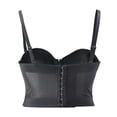 thumbnail image 2 of European and American backless tube top solid color bra with small straps and removable shoulder straps ultra short bra versatile body shaping vest - black - XL, 2 of 5