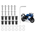 thumbnail image 1 of Motorcycle Windshield  Windscreen Washer Motorbike Windshield Fastener Fairing Screen Fastener 10pcs Motorcycle Windshield  Nut Washers Universal Motorbike Fairing Mounting Kit, 1 of 8