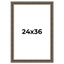 24x36 Frame Black Real Wood Picture Frame Width 2 inches | Interior Frame Depth 0.5 inches | Fitz
