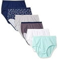 thumbnail image 1 of Fruit Of The Loom Women's 6 Pack Cotton Brief Panties (Assorted 2, 3X-Large (10)), 1 of 2
