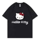 thumbnail image 1 of Camiseta de dibujos animados de Hello Kitty para hombre y mujer, camisa de manga corta 100% de algodón, Tops de moda, ropa para pareja, 2024, 1 of 7