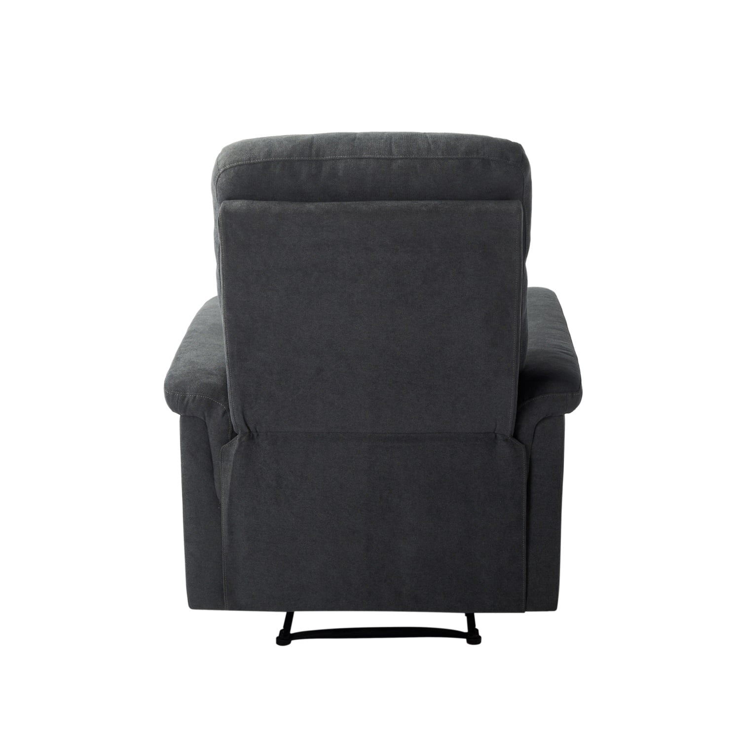 Kadyn Modern Manual Recliner Sofa, 1-seater Relining Sofa for Living Room, Polyester Upholstered Sofa, Grey