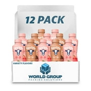 Fairlife YUP! Variety Pack - Rich Chocolate & Very Strawberry - 16g Protein, All Natural Flavors, Low Fat Ultra Filtered Milk Rich, 14oz (Pack of 12) By World Group Packing Solutions