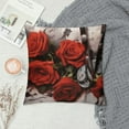thumbnail image 2 of Nawypu  Flower Throw Pillow Covers Black Red Rose Text Love Wine Heart Necklace Decorative Square Pillowcases for Sofa Bedroom Living Room Decor Gift, 2 of 5