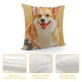 thumbnail image 4 of BCIIG Smiling Dog Graphic Decorative Cushion Throw Pillow Cover for Home - Aesthetic Home Decor for Living Room Sofa - 1PC 20x20in, 4 of 5