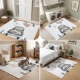 thumbnail image 5 of Area Rugs 3'x5', Car Rose Carpet Runner Indoor Outdoor Rugs Home Decor Aesthetic, Wedding Balloons Leaves Floral Birds Non Slip Mats Washable Accent Rug for Living Room Bedroom, 5 of 8