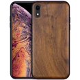 thumbnail image 2 of PYYNA-Wood case for iPhone XR - Real Natural Rosewood,- Slim Shockproof Hybrid Wooden Cover for iPhone XR(Walnut), 2 of 4
