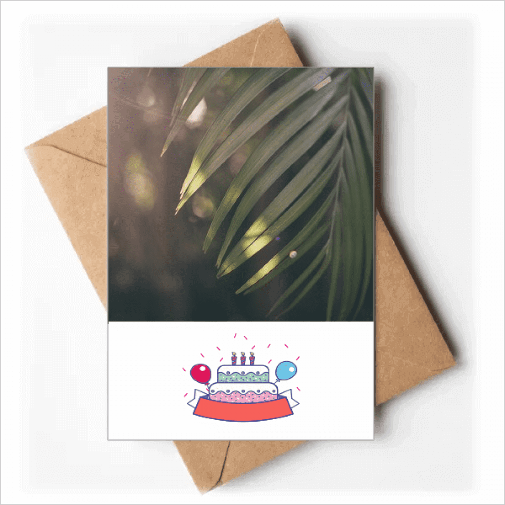 Green Picture Nature Happy Birthday Greeting Cards Envelopes Blank