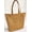 Orange, variant on Faux Burlap Tote Bag (Small Oval Tote) (Black/Gray)